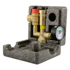 AFRISO Kessel-Sicherheitsgruppe MINI Mit Schnellentlüfter, Sicherheitsventil 3 Bar Und Manometer (Ø 50 Mm)