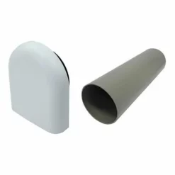 Buderus Lüfter-Rohbau-Set LR160 Mit Kunststoff-Außenhaube, Weiß - 7735600371