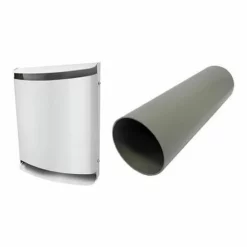 Buderus Lüfter-Rohbau-Set LRE160W Mit Metall-Außenhaube, Pulverbeschichted Weiß - 7735600373