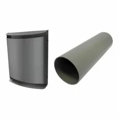 Buderus Lüfter-Rohbau-Set LRE160B Mit Metall-Außenhaube, Pulverbeschichted Anthrazit - 7735600374