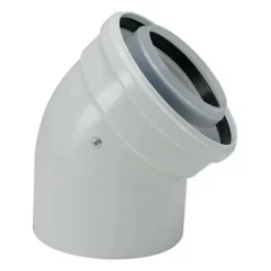 Buderus Luft-/Abgas-Bogen Konzentrisch - Ø 80/125 Mm - 45° - Farbe Weiß - 7738112593