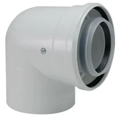 Buderus Luft-/Abgas-Bogen Konzentrisch - Ø 80/125 Mm - 87° - Farbe Weiß - 7738112648