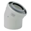 Buderus Luft-/Abgas-Bogen Konzentrisch - Ø 80/125 Mm - 30° - Farbe Weiß - 7738112664