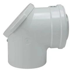 Buderus Luft-/Abgas-Bogen Konzentrisch Mit Prüföffnung - Ø 80/125 Mm - 87° - Weiß - 7738112665