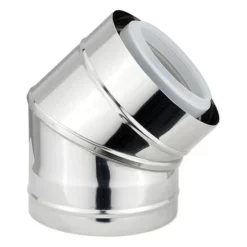 Buderus Konzentrischer Abgasrohr-Bogen DN80/125 - 45° - Edelstahl - 7738112701