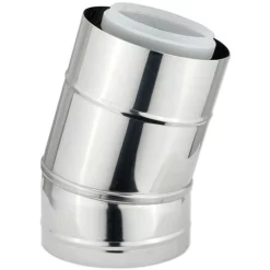 Buderus Konzentrischer Abgasrohr-Bogen DN80/125 - 15° - Edelstahl - 87 094 656