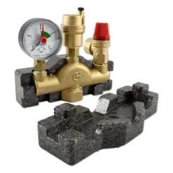 Caleffi Kessel-Sicherheitsgruppe Mit Schnellentlüfter, Sicherheitsventil 3 Bar Und Manometer