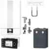 WOLF CGB-2 24 KW Gasbrennwert-Heizungspaket Mit Bedienmodul BM-2 In Schwarz Und Verrohrungsgruppe Heizkreis