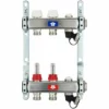 Fußbodenheizungsverteiler Aus Edelstahl Mit Topmeter Für 2 Heizkreise - Ohne Anschlussset