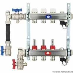 Fußbodenheizungsverteiler Aus Edelstahl Mit Topmeter Für 3 Heizkreise - Ohne Anschlussset -Wolf Verkaufsgeschäft FBHEV0603 4