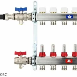 Fußbodenheizungsverteiler Aus Edelstahl Mit Topmeter Für 5 Heizkreise - Ohne Anschlussset 10 Fußbodenheizungsverteiler Aus Edelstahl Mit Topmeter Für 5 Heizkreise - Ohne Anschlussset -Wolf Verkaufsgeschäft FBHEV0605 3