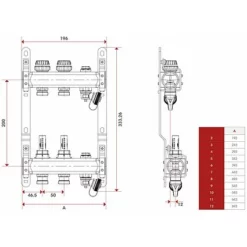 Fußbodenheizungsverteiler Aus Edelstahl Mit Topmeter Für 5 Heizkreise - Ohne Anschlussset 12 Fußbodenheizungsverteiler Aus Edelstahl Mit Topmeter Für 5 Heizkreise - Ohne Anschlussset -Wolf Verkaufsgeschäft FBHEV0605 5