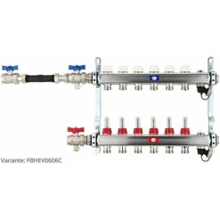 Fußbodenheizungsverteiler Aus Edelstahl Mit Topmeter Für 6 Heizkreise - Ohne Anschlussset 10 Fußbodenheizungsverteiler Aus Edelstahl Mit Topmeter Für 6 Heizkreise - Ohne Anschlussset -Wolf Verkaufsgeschäft FBHEV0606 3
