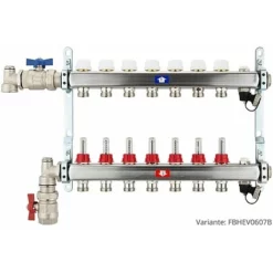 Fußbodenheizungsverteiler Aus Edelstahl Mit Topmeter Für 7 Heizkreise - Ohne Anschlussset -Wolf Verkaufsgeschäft FBHEV0607 2