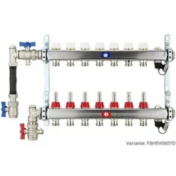 Fußbodenheizungsverteiler Aus Edelstahl Mit Topmeter Für 7 Heizkreise - Ohne Anschlussset -Wolf Verkaufsgeschäft FBHEV0607 4