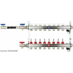 Fußbodenheizungsverteiler Aus Edelstahl Mit Topmeter Für 8 Heizkreise - Ohne Anschlussset -Wolf Verkaufsgeschäft FBHEV0608 3
