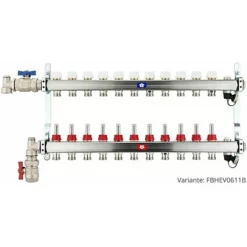 Fußbodenheizungsverteiler Aus Edelstahl Mit Topmeter Für 11 Heizkreise - Ohne Anschlussset -Wolf Verkaufsgeschäft FBHEV0611 2