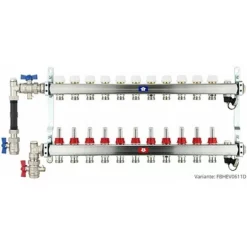 Fußbodenheizungsverteiler Aus Edelstahl Mit Topmeter Für 11 Heizkreise - Ohne Anschlussset -Wolf Verkaufsgeschäft FBHEV0611 4