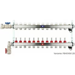 Fußbodenheizungsverteiler Aus Edelstahl Mit Topmeter Für 12 Heizkreise - Ohne Anschlussset 9 Fußbodenheizungsverteiler Aus Edelstahl Mit Topmeter Für 12 Heizkreise - Ohne Anschlussset -Wolf Verkaufsgeschäft FBHEV0612 2