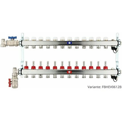 Fußbodenheizungsverteiler Aus Edelstahl Mit Topmeter Für 12 Heizkreise - Ohne Anschlussset 3 Fußbodenheizungsverteiler Aus Edelstahl Mit Topmeter Für 12 Heizkreise - Ohne Anschlussset – Bild 3