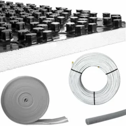 13 M² Fußbodenheizung-Set - Noppensystem - 30 Mm Wärme-Trittschall-Dämmung - Alu-Verbundrohr 16 X 2 Mm Heizung
