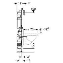 Duofix WC-Element Von Geberit, 112 Cm, Mit SIGMA Unterputz-Spülkasten, Höhenverstellbar - 111396005 -Wolf Verkaufsgeschäft GE111396005 2