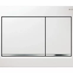 Geberit Betätigungsplatte OMEGA30 Weiß/ Glanz-chrom, 2-Mengen-Spülung - 115080KJ1