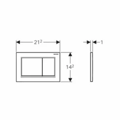 Geberit Betätigungsplatte OMEGA30 Weiß/ Glanz-chrom, 2-Mengen-Spülung - 115080KJ1 5 Geberit Betätigungsplatte OMEGA30 Weiß/ Glanz-chrom, 2-Mengen-Spülung - 115080KJ1 -Wolf Verkaufsgeschäft GE115080KJ1 3