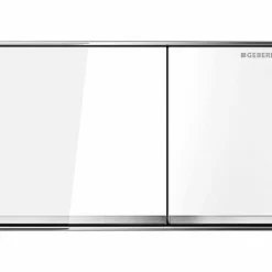 Geberit Betätigungsplatte OMEGA60 Glas Weiß, 2-Mengen-Spülung - 115081SI1