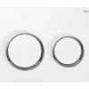 Geberit Betätigungsplatte OMEGA20 Weiß/ Glanz-chrom, 2-Mengen-Spülung - 115085KJ1