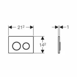 Geberit Betätigungsplatte OMEGA20 Weiß/ Glanz-chrom, 2-Mengen-Spülung - 115085KJ1 -Wolf Verkaufsgeschäft GE115085KJ1 3