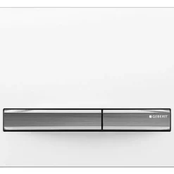 Geberit Betätigungsplatte SIGMA50 Weiß/ Glanz-chrom/ Chrom-gebürstet, 2-Mengen-Spülung - 115788112