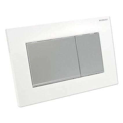 Geberit Betätigungsplatte SIGMA30 Weiß/ Matt-chrom, 2-Mengen-Spülung - 115883KL1 2 Geberit Betätigungsplatte SIGMA30 Weiß/ Matt-chrom, 2-Mengen-Spülung - 115883KL1 – Bild 2