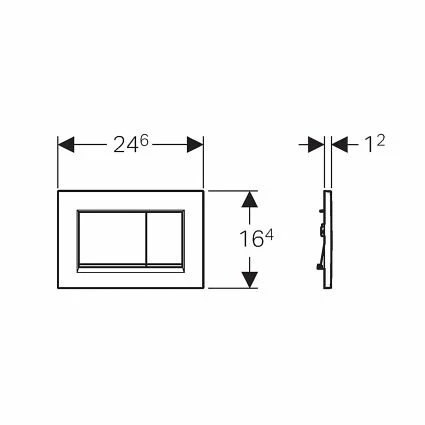 Geberit Betätigungsplatte SIGMA30 Weiß/ Matt-chrom, 2-Mengen-Spülung - 115883KL1 3 Geberit Betätigungsplatte SIGMA30 Weiß/ Matt-chrom, 2-Mengen-Spülung - 115883KL1 – Bild 3