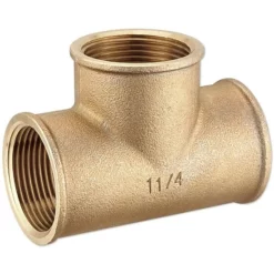 Rotguss Gewindefitting-T-Stück 1 1/4'' IG X 1 1/4'' IG X 1 1/4'' IG