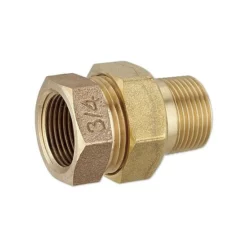 Rotguss Gewindefitting-Verschraubung 3/4'' IG X 3/4'' AG - Flachdichtend