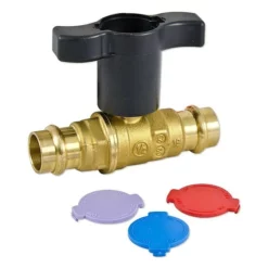 Giacomini Press-Kugelhahn Für Solar - 22 Mm X 22 Mm - Voller Durchgang - Max. 180°C