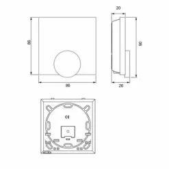 Raumbediengerät Alpha 2 Funksender Analog - Gehäuse Reinweiß -Wolf Verkaufsgeschäft MH129859 2