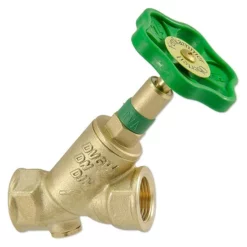 Schrägsitzventil, 1 1/4'' IG - DN32 - Mit Steigender Spindel, Fettkammeroberteil, Prüfstopfen Und Rückflussverhinderer