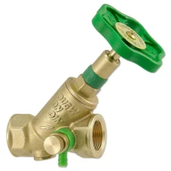 Schrägsitzventil, 1 1/2'' IG - DN40 - Steigende Spindel, Prüfstopfen, Rückfluss- Verhinderer Und Entleerung