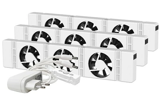 SpeedComfort Heizkörper-Ventilator Trio-Set - Geeignet Für Heizkörper Und Konvektoren Ab 120 Cm Länge 1 SpeedComfort Heizkörper-Ventilator Trio-Set - Geeignet Für Heizkörper Und Konvektoren Ab 120 Cm Länge