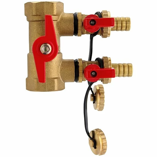 Solar-Spül- Und Befülleinheit 2 X 1'' IG Aus Messing - Inkl. Kugelhahn Und 2 Stk. KFE-Hahn 1/2'' (selbstd.) 1 Solar-Spül- Und Befülleinheit 2 X 1'' IG Aus Messing - Inkl. Kugelhahn Und 2 Stk. KFE-Hahn 1/2'' (selbstd.)