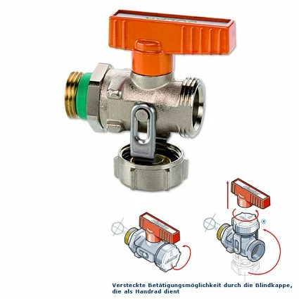 SIMPLEX KFE-Kugelhahn 1/2'' Durchgangsform Für SOLAR - Selbstdichtend - PN16 - Vernickelt 2 SIMPLEX KFE-Kugelhahn 1/2'' Durchgangsform Für SOLAR - Selbstdichtend - PN16 - Vernickelt – Bild 2