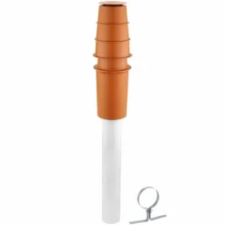 Viessmann AZ-Dachdurchführung, Ø 80/125 Mm, Kunststoff (PPs) / Aluminiumblech, Weiß, Befestigungsschelle Dachsteinrot - 7373272