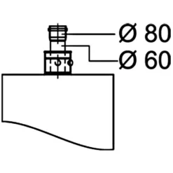 Viessmann Adapter Zur Erweiterung Von Ø 60 Mm Auf Ø 80 Mm, Kunststoff (PPs), Grau - 7373338