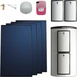 Vaillant Solarthermie-Paket 9.425/6 - 4 Kollektoren VFK 155 V Mit Speicher VPS 800/3-7 - 10,04 M² - 0010042373