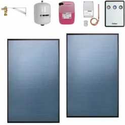 Vaillant Solarthermie-Paket 9.601/6 - 2 Kollektoren VFK 145 V Zur Solaren Nachrüstung - 5,02 M² - 0010042376