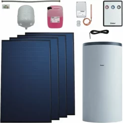 Vaillant Solarthermie-Paket 9.453/3 - 4 Kollektoren VFK 155 V Mit Speicher VPS RS 800 B - 10,04 M² - 0010042393