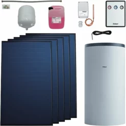 Vaillant Solarthermie-Paket 9.454/3 - 5 Kollektoren VFK 155 V Mit Speicher VPS RS 800 B - 12,55 M² - 0010042394
