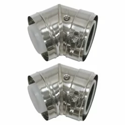 Vaillant Bogen 45° (2 Stk.) Konzentrisch Für Fassadenverlegung Ø 80/125 Edelstahl - 0020042757